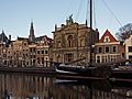 Haarlem, het Teylermuseum RM315441 en de Sint Bavokerk RM19264 vanaf de Korte Spaarne foto4 2015-01-04 10.05