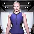 Iskra Lawrence modeling Chromat Spring-Summer 2017 Hyperwave cropped