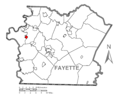 Map of Republic, Fayette County, Pennsylvania Highlighted.png