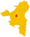 Map of comune of Mamoiada (province of Nuoro, region Sardinia, Italy) - 2016
