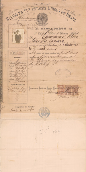 Archivo:Passaporte de Santos Dumont