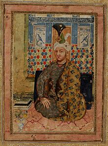 Portrait of the Qara Qoyunlu ruler Jahan Shah by Abu'l-Hasan Mostawfi Ghaffari, dated 1780 or 1795.jpg