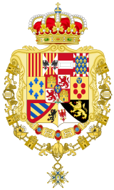 Archivo:Royal Greater Coat of Arms of Spain (1761-1868 and 1874-1931) Version with Golden Fleece and Order of Charles III Collars