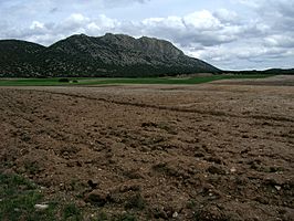 Rubielos de la Cérida impact structure central uplift chain.jpg