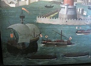 Archivo:Tavola strozzi (flotta aragonese al ritorno della battaglia di ischia il 12 luglio 1465), 1465-1500 ca., 11982, 02