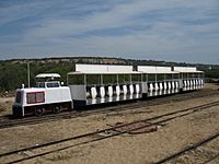 Archivo:Train on the Trans-Praia narrow-guage line at Caparica.