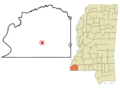 Wilkinson County Mississippi Incorporated and Unincorporated areas Woodville Highlighted