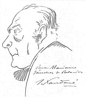 Archivo:1928-12-01, Heraldo de Madrid, Autocaricatura de Xaudaró (cropped)