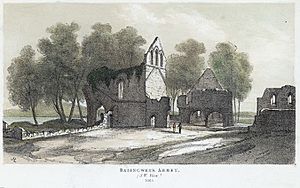 Archivo:Basingwerk Abbey (S.W. View) 1845