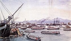 Archivo:British ships in Canton