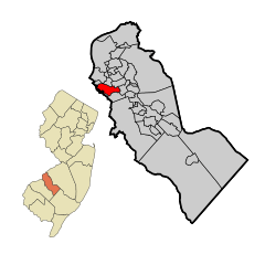 Camden County New Jersey Incorporated and Unincorporated areas Bellmawr Highlighted.svg