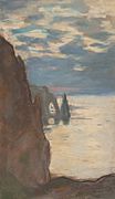 Claude Monet - Falaise d'Etretat Aval- Pastel v1890