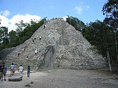 Coba. Piramide Nohoch Mul. Enero 2009