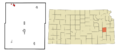 Coffey County Kansas Incorporated and Unincorporated areas Lebo Highlighted