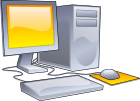 Archivo:Desktop computer clipart - Yellow theme