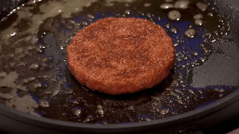 First cultured hamburger fried