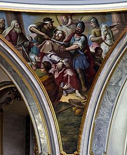 Archivo:Fresco de José Vergara Gimeno en una de las pechinas de la Iglesia de San Jaime de Vila-Real