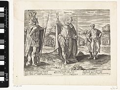 Joachaz, Jojakim en Jojachin Koningen van Juda (serietitel) Theatrum biblicum (..) (serietitel), RP-P-1904-3500.jpg