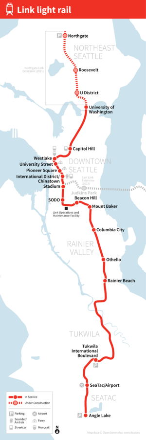 Archivo:Link light rail, route map