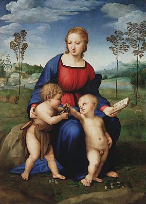 Madonna of the Goldfinch (by Raffaello Sanzio) – Galleria degli Uffizi, Florence.jpg