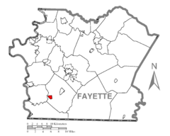 Map of Smithfield, Fayette County, Pennsylvania Highlighted.png
