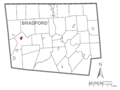 Map of Troy, Bradford County, Pennsylvania Highlighted.png