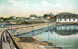 Mill Creek and Town Hall, Deer Isle, ME.jpg