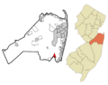 Monmouth County New Jersey Incorporated and Unincorporated areas Allenwood Highlighted