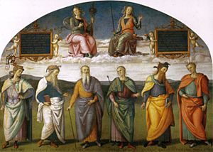 Archivo:Perugino, prudenza e giustizia 02