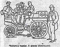Petit Journal 22 7 1894 Serpollet steam voiture completes Paris-Rouen