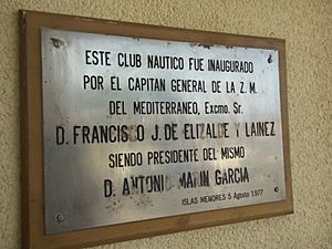 Archivo:Placa Inauguración Club Nautico Islas menores