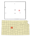 Rush County Kansas Incorporated and Unincorporated areas Bison Highlighted