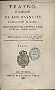 Sainetes de Ramón de la Cruz, vol 1 (1786)