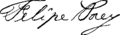 Signature of Felipe Poey