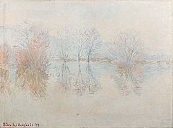 Archivo:Tree Reflections on the Seine in Winter