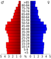 USA Shawnee County, Kansas age pyramid