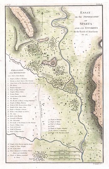 Archivo:1783 Bocage Map of the Topography of Sparta, Ancient Greece, and Environs - Geographicus - Sparta2-white-1793