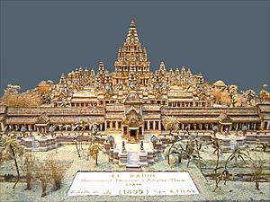 Archivo:An artists representation of Angkor Thom Cambodia at musée Guimet