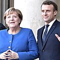 Angela Merkel and Emmanuel Macron (2019-10-09)