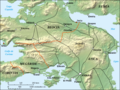 Battle of Delium detail map-es