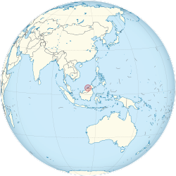 Brunei on the globe (Brunei centered).svg