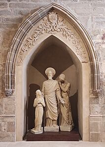 Conjunto escultórico de Santa María niña (Monasterio de la Oliva) (detalle)