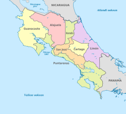 Archivo:Costa Rica, administrative divisions - et - colored