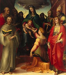 Archivo:Domenico Beccafumi - Mystical Marriage of St Catherine - WGA1542