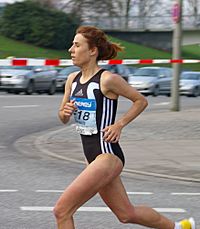Fernanda Ribeiro en la Maratón de Hamburgo de 2006.
