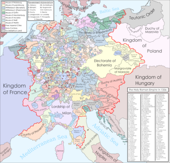 Archivo:Holy Roman Empire at the Golden Bull of 1356