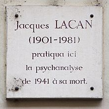 Archivo:Jacques Lacan plaque - 5 rue de Lille, Paris 7