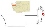 Jefferson County Washington Incorporated and Unincorporated areas Port Ludlow Highlighted.svg