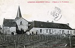 Louroux-Hodement L'église en 1909.jpg