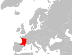 Mapa de distribución de Microtus gerbei.